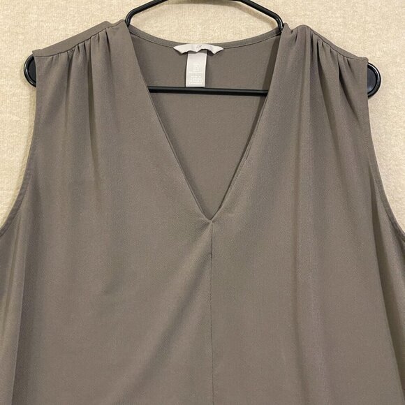 H&M Blouse Women's Large Brown Pullover Sleeveless - Picture 2 of 12
